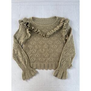 Natural Fibers Sweater Cotton Baby Alpaca Knit Sweater  (H)